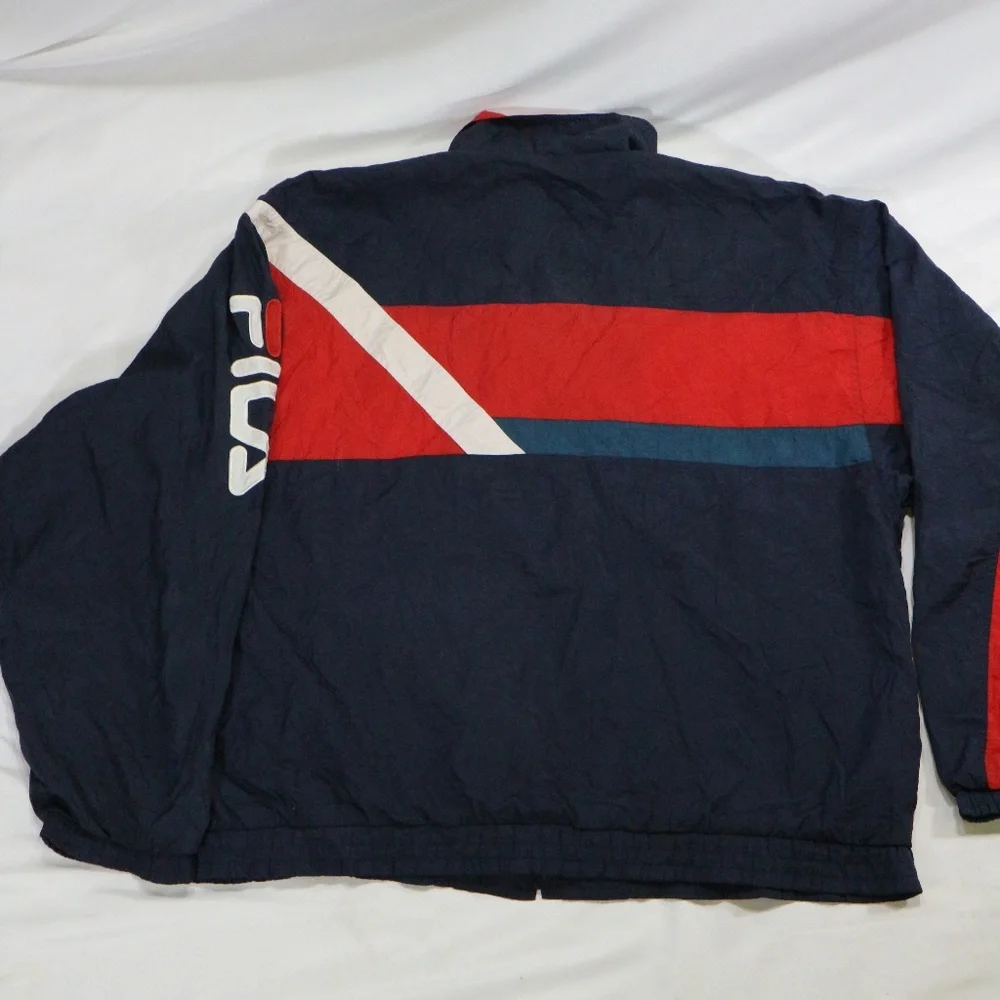 FILA Colorblock Windbreaker VTG Track Jacket Sz XXL Mens - Picture 6 of 8
